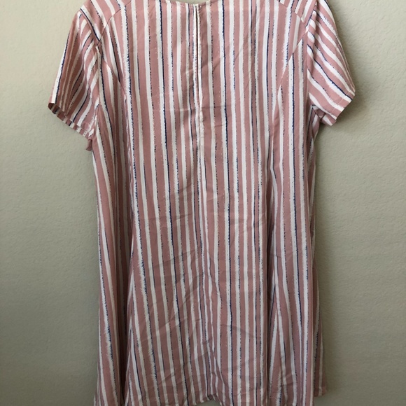 LUSH Pink Striped Shift Dress - Picture 3 of 3